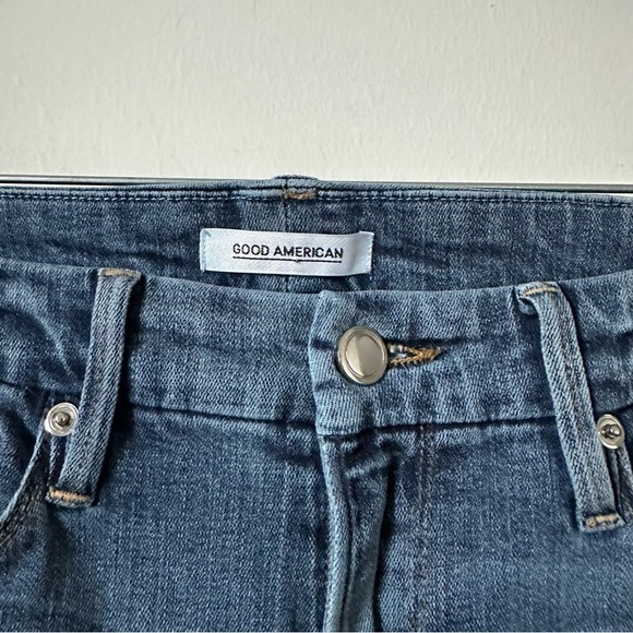 Good American Good Legs High Rise Distressed Skinny Frayed Ankle Jeans 12/31” - Picture 4 of 9